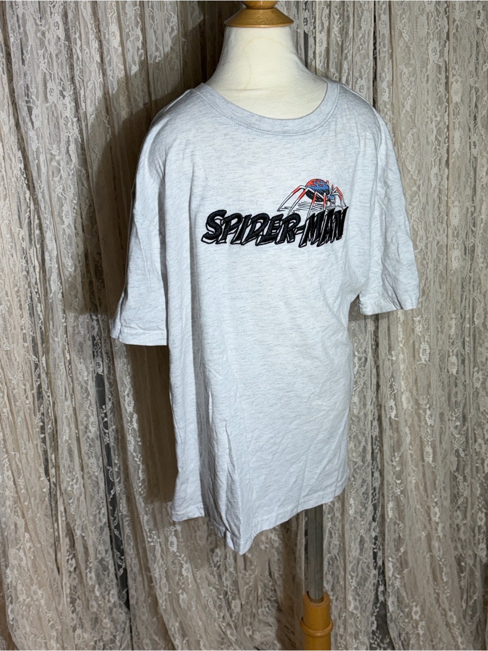Marvel Spider-Man White and Black Graphic Tee